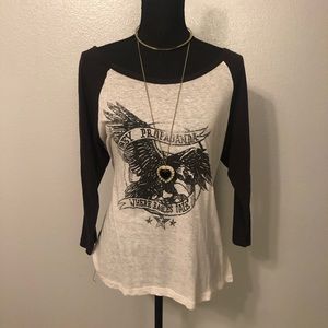 Obey Baseball Tee **FREE NECKLACE INCLUDED**
